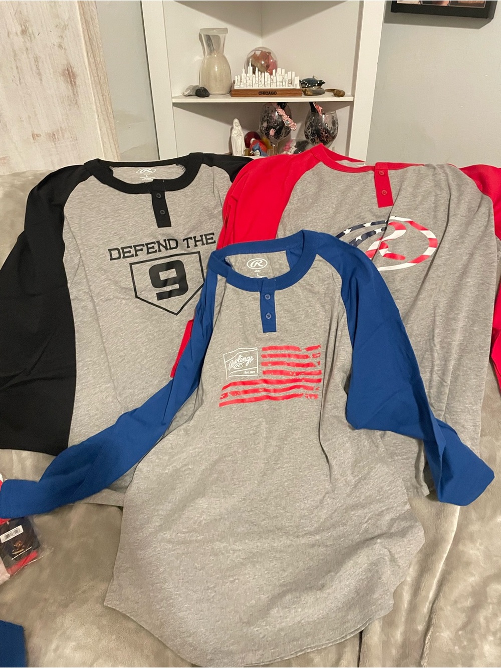 Rawlings Raglan Henley Shirts